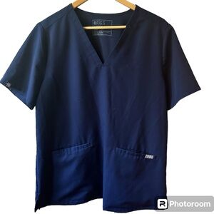 Figs Casma Three Pocket Scrub Top Navy Blue Medical Size XL PO 2054 Style FW1100